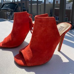 Orange Suede Tie-Up Mules STEVE MADDEN 6.5M